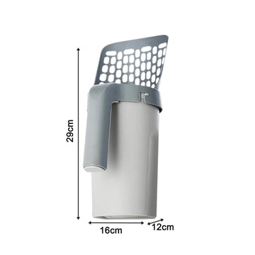 Cat Litter Scoop with Waste Bag Holder – Hygienic & Mess-Free Cleaning Tool With 3 free bags included.